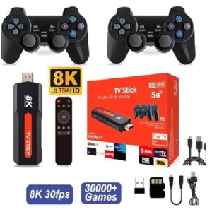 Stick 8k Android Tv + Game Tv Stick + 2 Joystick Y Contro